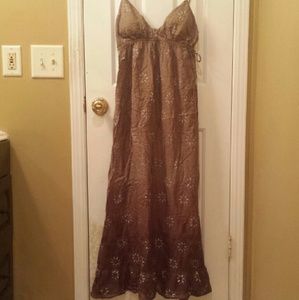 COPY - Spaghetti Strap Brown Ombre Maxi Dress
